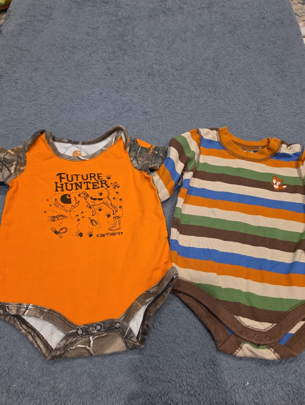 Bundle Carhartt Body Suit Camo 6 Month Fox Stripe Gymboree 6-12